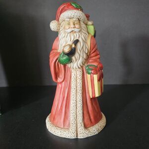 Flambr Porcelain Musical Santa Claus Deck the Halls Christmas 8 Inch Figurine